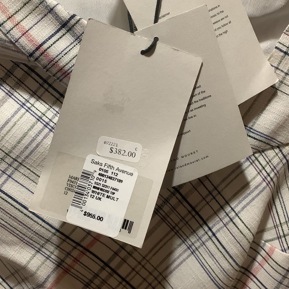 Roland Mouret's ‘Mareham’ Checked Crepe Peplum Top - Picture 5 of 8